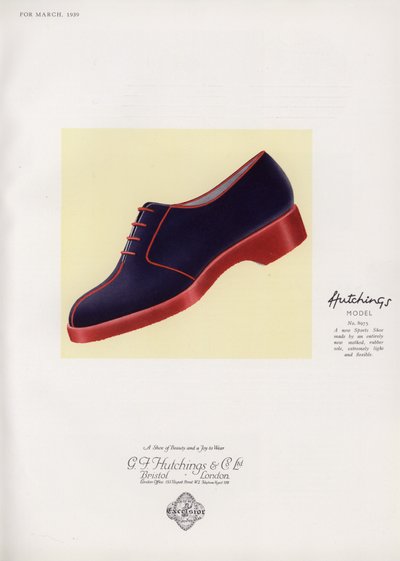 Damenschuhwerbung, 1930er Jahre von English School