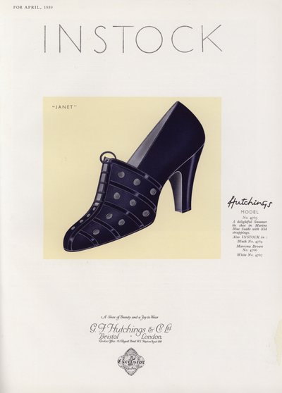 Damenschuhwerbung, 1930er Jahre von English School