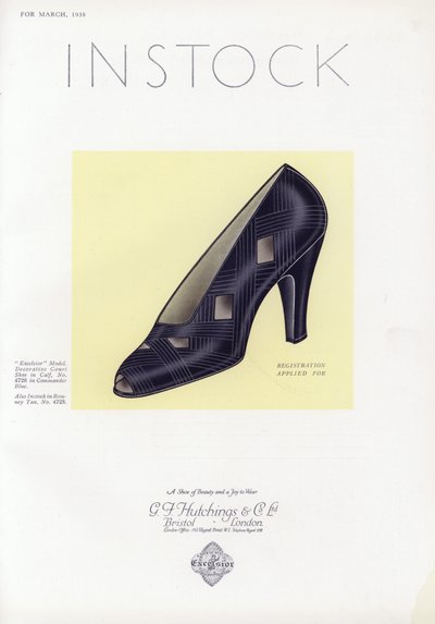 Werbung für Damenschuhe, 1930er von English School