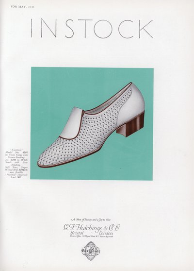 Werbung für Damenschuhe, 1930er von English School