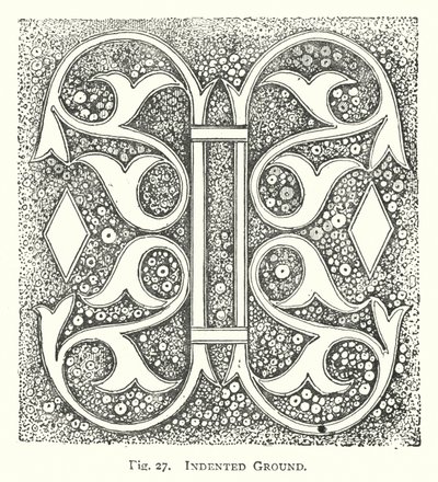 Holzschnitzerei: Eingekerbter Grund (Stich) von English School