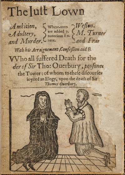 Holzschnitt zum Thema des Mordes an Sir Thomas Overbury von English School