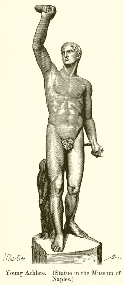 Junger Athlet (Statue im Museum von Neapel) von English School