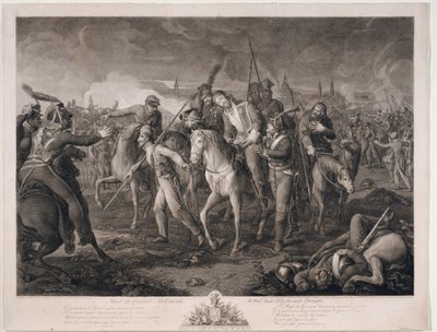 Tod von General Aleksey Melissino am 26. August 1813 von Ephraim Gottlieb Krüger