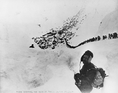 Ansicht der Reiseart auf dem Chilkoot, aus 