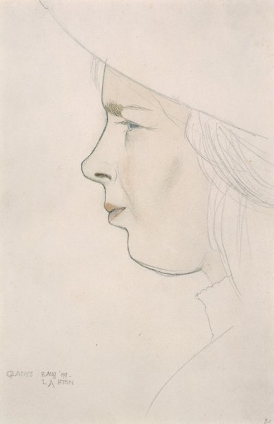 Porträt der Schwester des Künstlers, Gladys Laughton, 8. August 1909 von Eric Gill