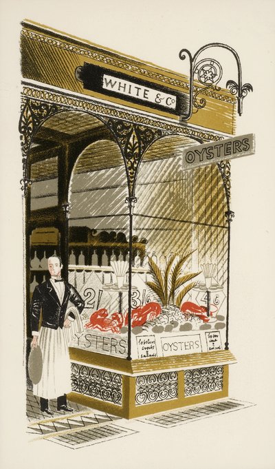 Austernbar, ca. 1938 von Eric Ravilious