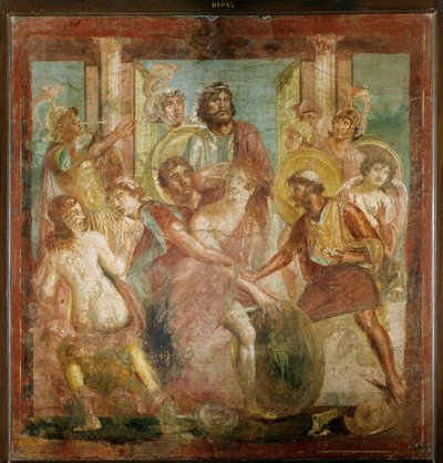 Achilles entdeckt von Odysseus unter den Töchtern des Lykomedes auf Skyros von Erich Lessing