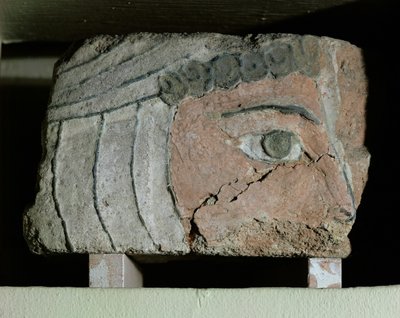 Fragment eines menschlichen Kopfes mit einem Bachelik von Erich Lessing