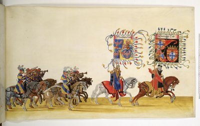 Ganzseitig: Detail aus dem Triumphzug, ca. 1550-1600 von Erich Lessing