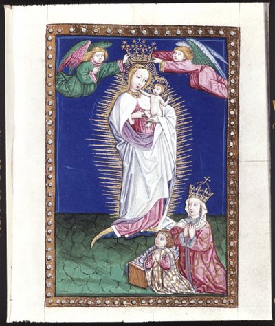 Ganzseitig: Miniatur: Madonna in einer Aureole, ca. 1464 von Erich Lessing