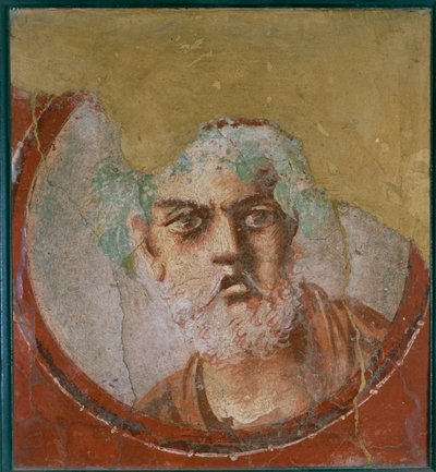 Medallion mit dem Porträt eines alten Mannes, wahrscheinlich ein Dichter von Erich Lessing