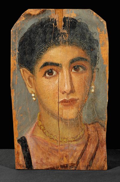 Porträt einer jungen Frau aus dem Fayum-Friedhof von Erich Lessing