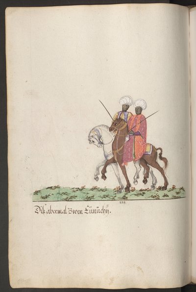 Der Serail der Sultanin, schwarze Eunuchen zu Pferd von Erich Lessing