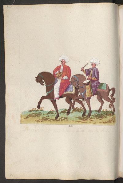 Türkische Hochzeitszeremonie: Musiker mit Schlaginstrumenten zu Pferd von Erich Lessing