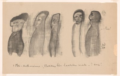 Fünf Figuren am Tag der Arbeit von Erich Wichmann