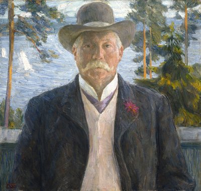 Porträt des Komponisten Thorvald Lammers 1841-1922, 1906 von Erik Theodor Werenskiold