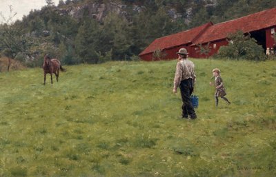 Wasser zum Pferd von Erik Theodor Werenskiold