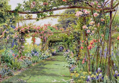Die Rosenpergola, Blackhurst House, Tunbridge Wells, Kent von Ernest Arthur Rowe