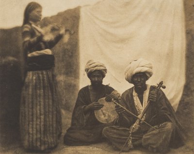 Ägyptische Musiker Rawabí und Almée, 20. Februar 1852 von Ernest Benecke