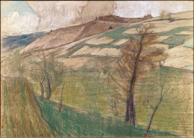 Landschaft in der Umgebung von Savièse von Ernest Bieler