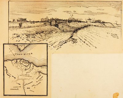 Gegenwärtiges Erscheinungsbild der britischen Verschanzung, Yorktown von Ernest C. Peixotto