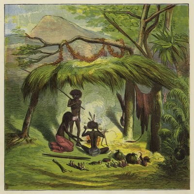Ashanti-Familie beim Tee von Ernest Henry Griset