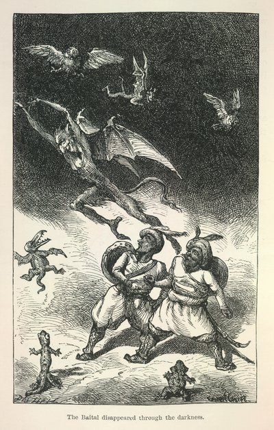 Illustration aus Richard Francis Burtons Vikram und der Vampir von Ernest Henry Griset