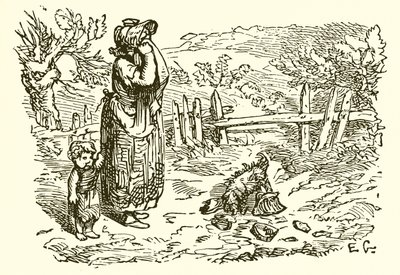 Das Mädchen und der Milcheimer von Ernest Henry Griset