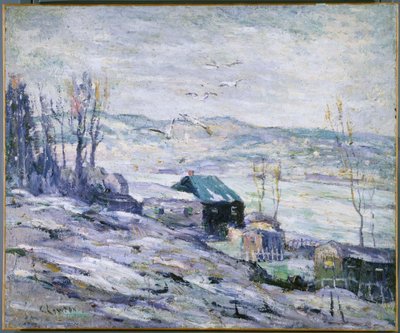 Windiger Tag, Bronx River von Ernest Lawson