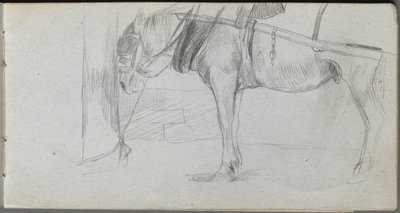 Skizzenbuch, Seite 06: Studie eines Pferdes von Ernest Meissonier