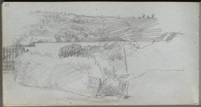 Skizzenbuch, Seite 29: Landschaftsstudie von Jean Louis Ernest Meissonier