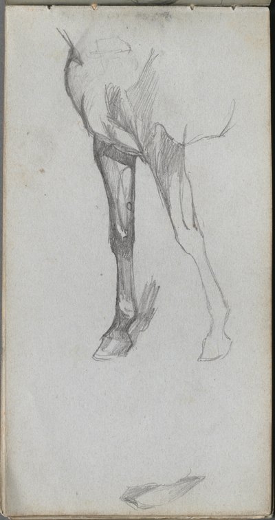 Skizzenbuch, Seite 66: Studie eines Pferdes von Jean Louis Ernest Meissonier