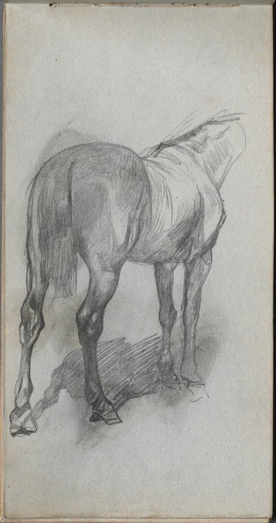 Skizzenbuch, Seite 76: Studie eines Pferdes von Ernest Meissonier