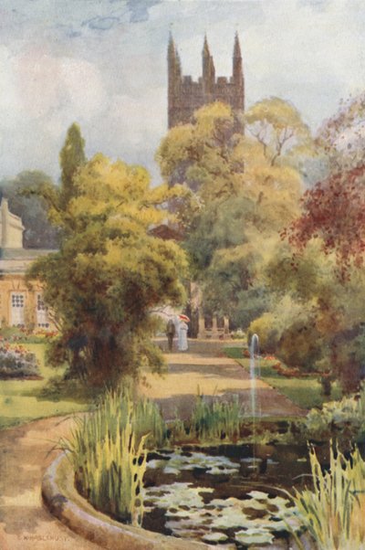 Botanische Gärten und Magdalen Tower von Ernest William Haslehust
