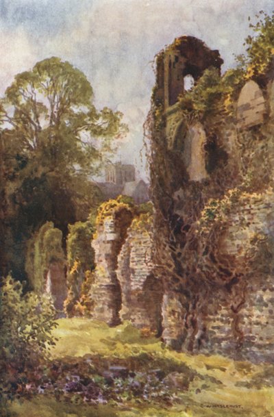 Ruinen des Wolvesey Castle von Ernest William Haslehust