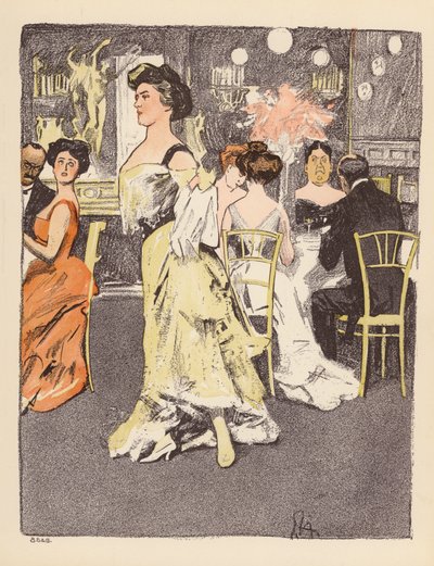Illustration für Berliner Balle von Rideamus (Farblithographie) von Ernst (after) Heilemann