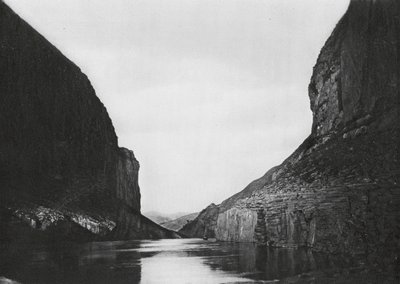 Yangtzekiang, Feng siang kou, Szechuan, Die Blasebalg-Schlucht unterhalb von Kuelchoufu, Blick stromaufwärts von Ernst Boerschmann