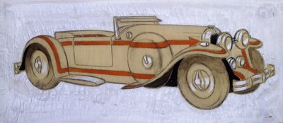 Eine Illustration, die einen Delage von 1924 mit Karosserie von Letourneur et Marchand zeigt von Ernst Deutsch Dryden