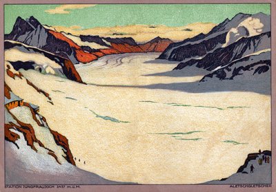 Der Aletschgletscher, Schweiz (Illustration) von Ernst Emil Schlatter