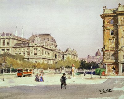 Ring und Opernhaus in Wien, Österreich von Ernst Graner