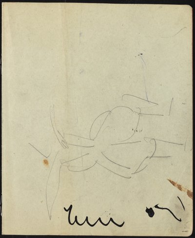 Tänzer und Darsteller Seite aus einem Skizzenbuch, um 1911 von Ernst Ludwig Kirchner