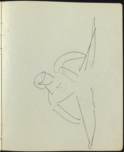 Tänzer und Darsteller Seite aus einem Skizzenbuch, ca. 1911 von Ernst Ludwig Kirchner