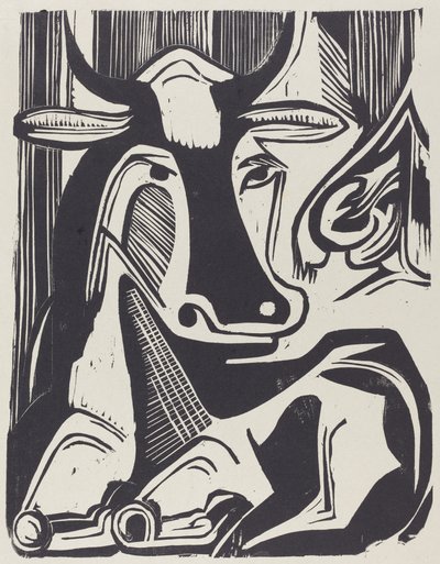 Die große liegende Kuh, 1929 von Ernst Ludwig Kirchner