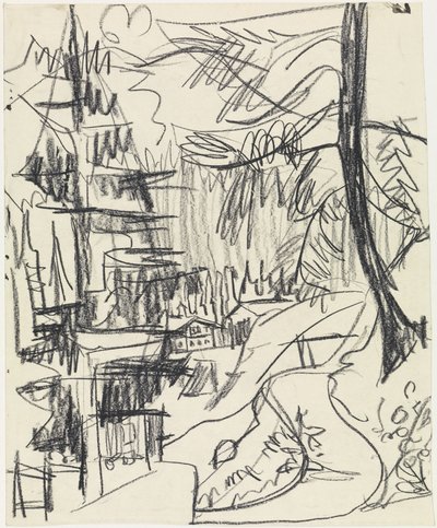 Bergwald und Hütten von Ernst Ludwig Kirchner