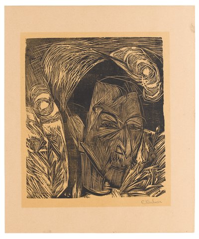 Porträt David Müller (Blatt 6 in: Bauhaus-Drucke. 5te Mappe) von Ernst Ludwig Kirchner