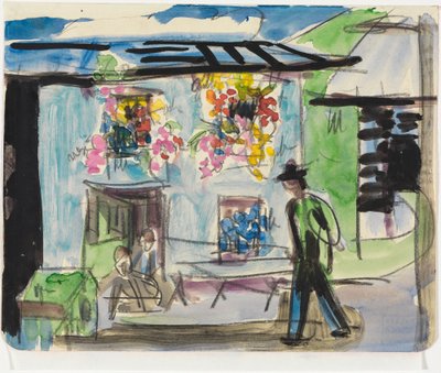 Ein Häuschen mit Blumenfenstern von Ernst Ludwig Kirchner