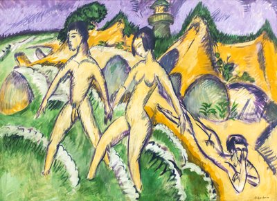 Ins Meer eintreten von Ernst Ludwig Kirchner