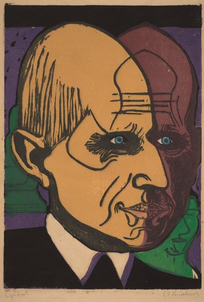 Kopf von Dr. Bauer von Ernst Ludwig Kirchner