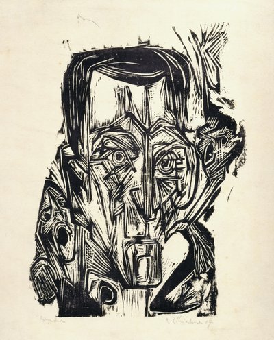 Kopf Dichter Frank I von Ernst Ludwig Kirchner